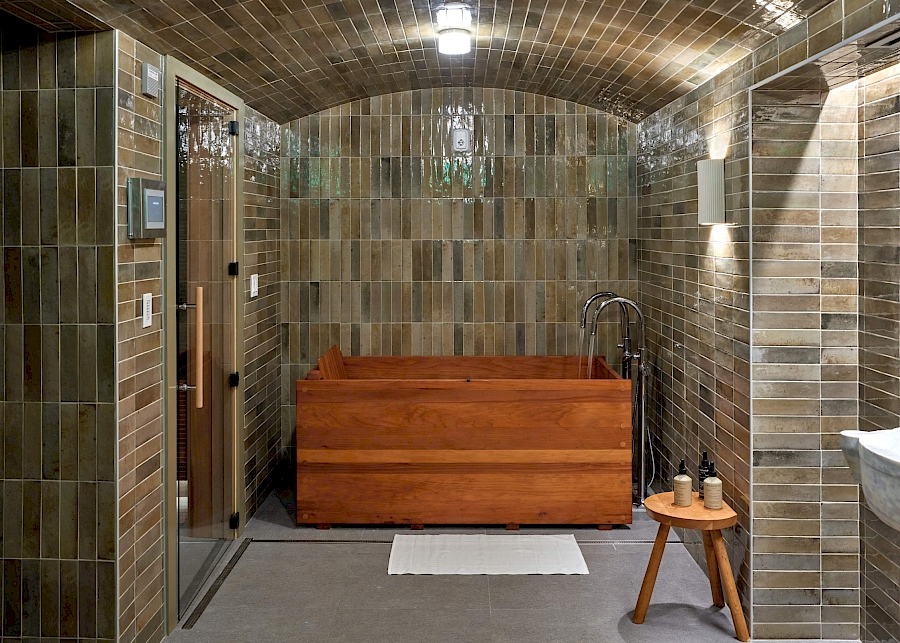 A peaceful sauna